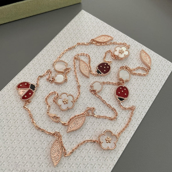 ˇStella JewelryˇLUCKY SPRING 15 MOTIFS ROSÉGOLD HALSKETTE