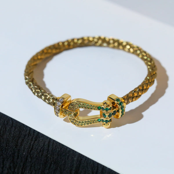ˇStella JewelryˇFORCE 10 GOLD GREEN DIAMOND PAVED
