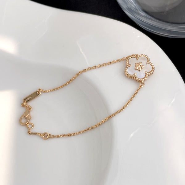 ステラジュエリー ラッキースプリング ローズゴールド モップブレスレット
