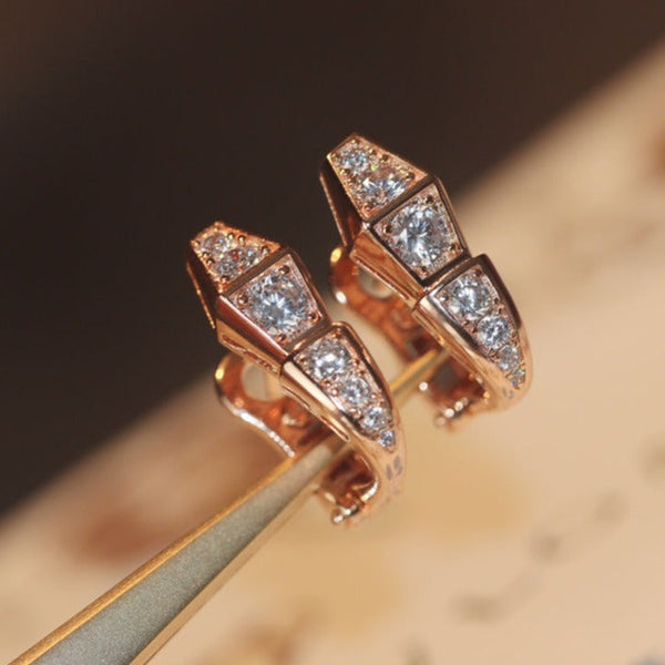 ˇStella JewelryˇSERPENT ROTGOLD-DIAMANT-OHRRINGE