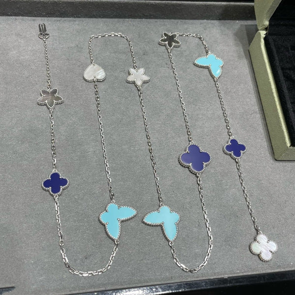 ˇStella JewelryˇSilberkette mit Glücksklee und 11 Motiven
