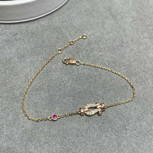 ˇStella JewelryˇFORCE 10 DIAMOND CHAIN LINK PINK GOLD BRACELET