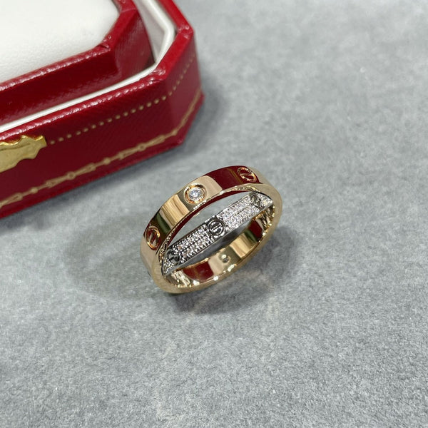 ˇStella JewelryˇLOVE ROSA GOLD SILBER DIAMANT DOPPELRING
