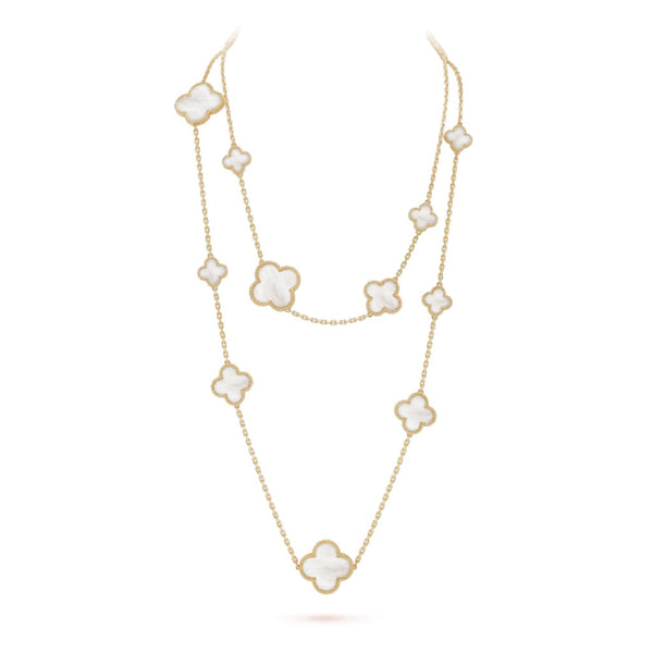 ˇStella JewelryˇHalskette mit Kleeblattmotiv 16, Weißgold