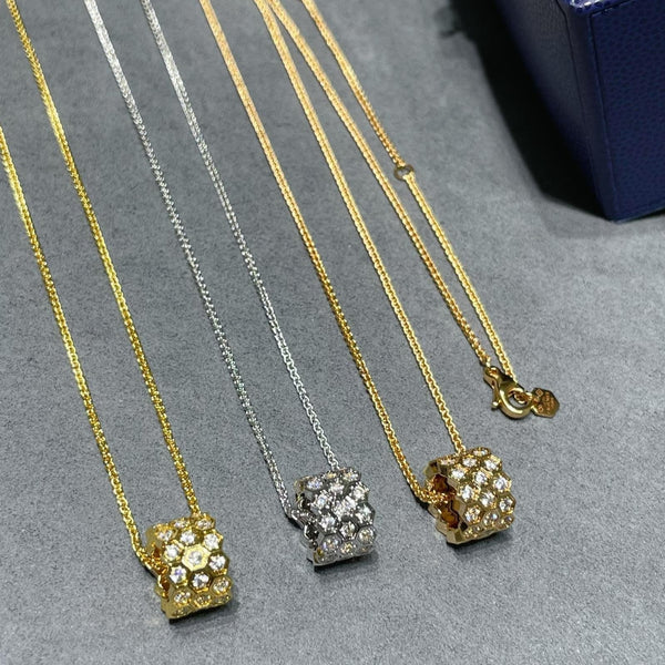 ˇStella JewelryˇBEE LOVE 3-REIHIGES HALSKETTE MIT DIAMANTEN 