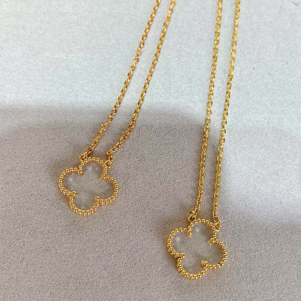 ˇStella JewelryˇCLOVER BERGKRISTALL ROSÉGOLD HALSKETTE