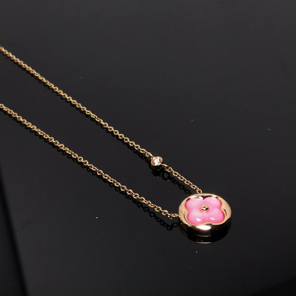 ˇStella JewelryˇCOLOR BLOSSOM PINK MOP SUN GOLD HALSKETTE