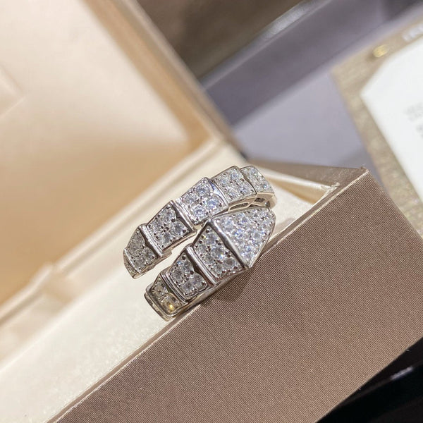 ˇStella JewelryˇSERPENTI RING SILVER DIAMOND PAVED