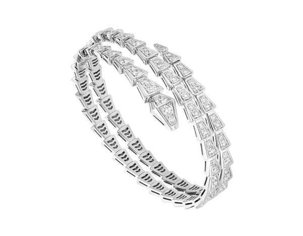 ˇStella JewelryˇSERPENTI ARMBAND SILBER DIAMANT DOPPELREIHIG