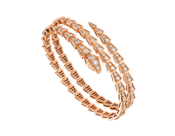 ˇStella JewelryˇSERPENTI ARMBAND ROSÉGOLD DIAMANT DOPPELREIHIG