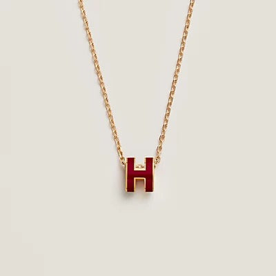 ステラジュエリー HM CLIC レッド エナメル ゴールド ネックレス