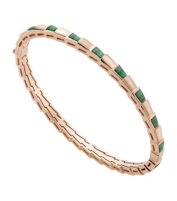 ˇStella JewelryˇSERPENTI ARMBAND ROTGOLD MALACHIT 