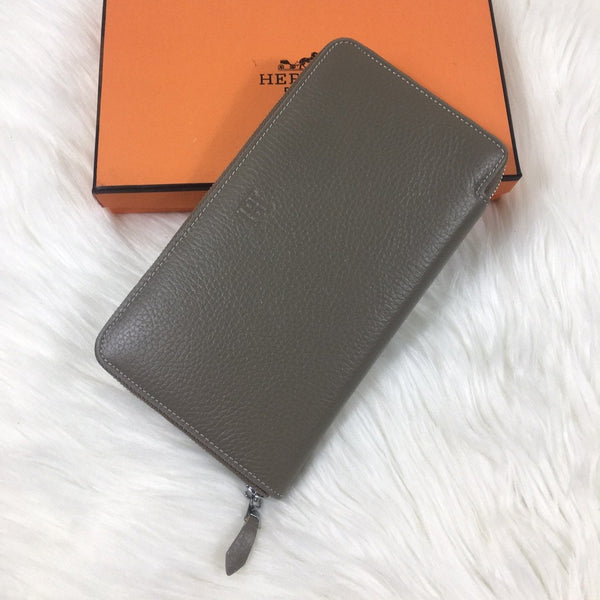 HM SILK'IN CLASSIC WALLET 20 GRAUES GENARBTES KALBSLEDER