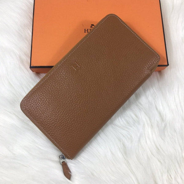 HM SILK'IN CLASSIC WALLET 20 BRAUN GENARBTES KALBSLEDER