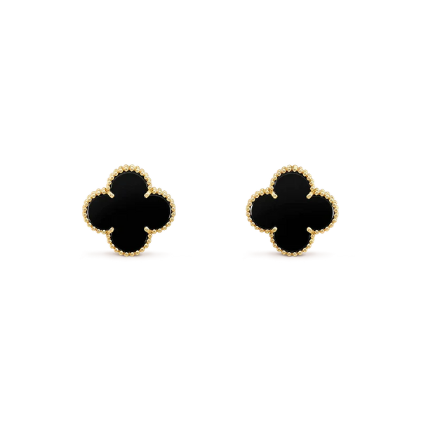 ˇStella JewelryˇCLOVER MEDIUM 1 MOTIFS ONYX OHRSTECKER
