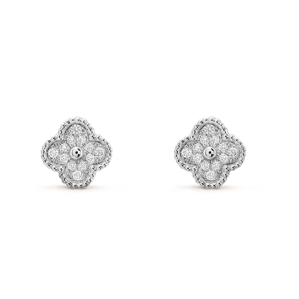 ステラジュエリー クローバー ミニ ダイヤモンド スタッドピアス