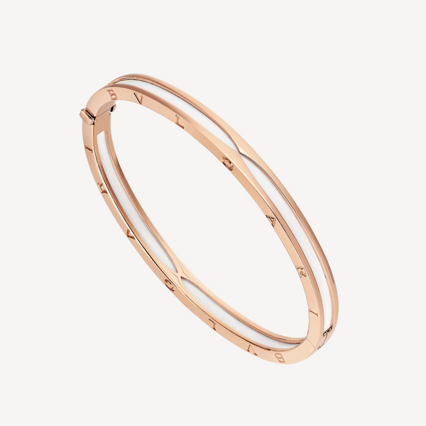 ˇStella JewelryˇZERO 1 ROSA GOLD MIT WEISSER KERAMIKARMBAND
