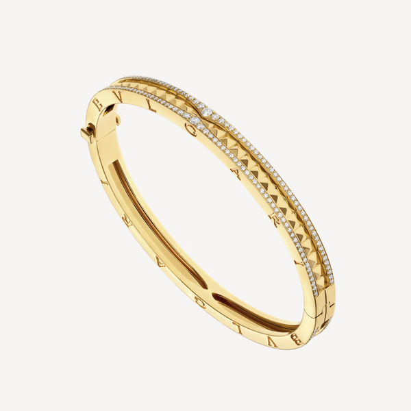 ˇStella JewelryˇZERO 1 SPIRAL AND PAVED DIAMOND GOLD BRACELET