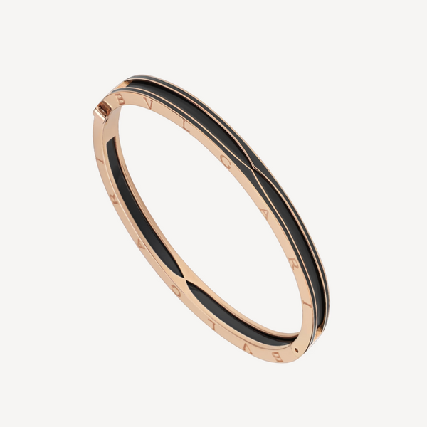 ˇStella JewelryˇZERO 1 ROSA GOLD MIT MATTSCHWARZEM KERAMIKARMBAND