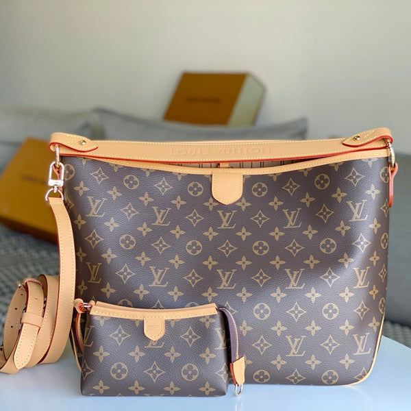 LV 25S GRACEFUL 46 IN BRAUNEM MONOGRAMM-CANVAS-LEDERBESCHLÄGUNG GOLDENE HARDWARE