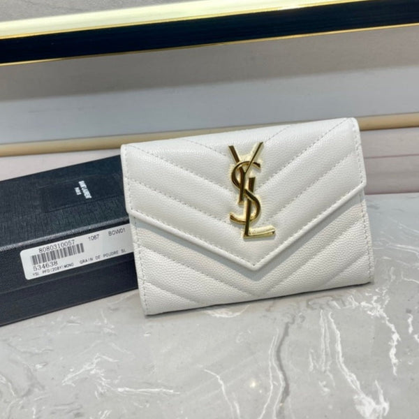 Kartenetui aus weißem Kalbsleder „Monogram 12“