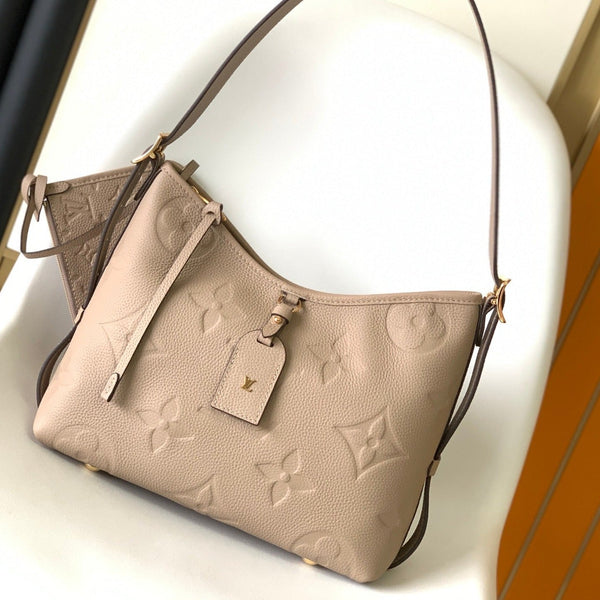 CARRYALL PM 29 BEIGE MONOGRAMM GENARBTES RINDSLEDER 