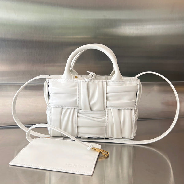 CANDY ARCO TOTE 20 AUS WEICHEM WEISSEM LAMMLEDER