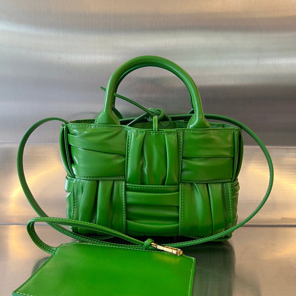 CANDY ARCO TOTE 20 AUS GRÜNEM WEICHEM LAMMLEDER