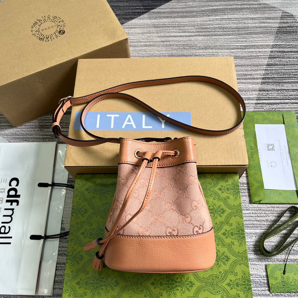 GG OPHIDIA MINI 19 BUCKET HELLROSA CANVAS UND KALBSLEDER
