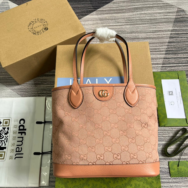 KLEINE GG OPHIDIA 25 TOTE-TASCHE AUS HELLROSA CANVAS