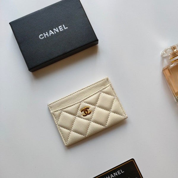 CC-KARTENETUI 11.2 CREME GENARBTES KALBSLEDER GOLD-ICON