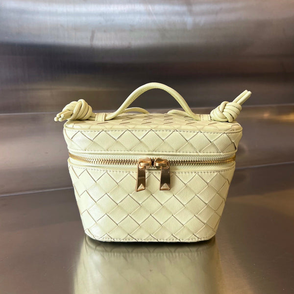 MINI-KOSMETIKKOFFER 18 AUS BEIGE-CREME-LAMMLEDER