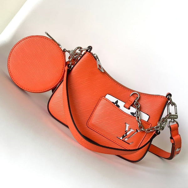 MARELLINI 19 ORANGE EPI-GENARBTES LEDER 
