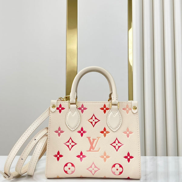 ONTHEGO BB 18 AUS LEDER „SUNRISE AQUARELLE MONOGRAM EMPREINTE“.