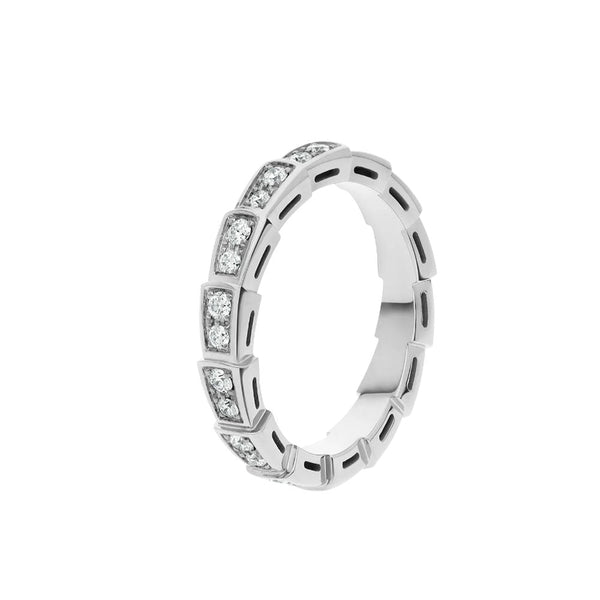 ˇStella JewelryˇSERPENTI RING SILVER DIAMOND PAVED 3MM