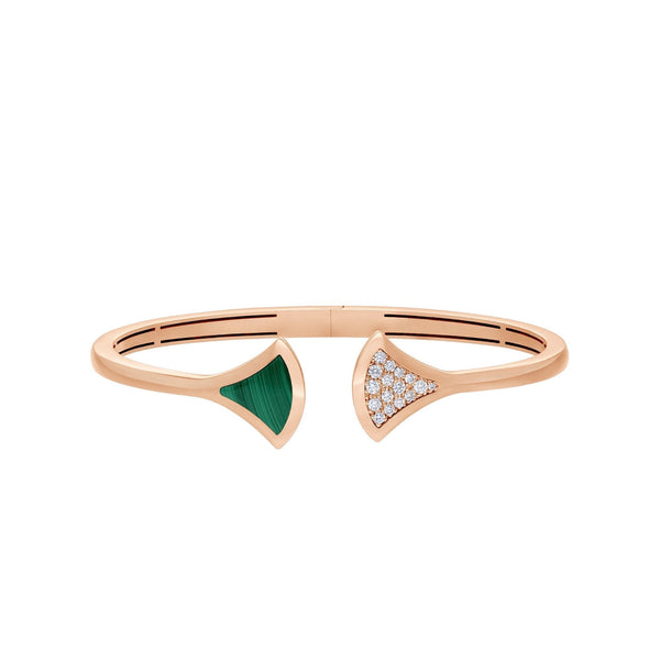 ˇStella JewelryˇDREAM BRACELET OPEN MALACHITE PINK GOLD