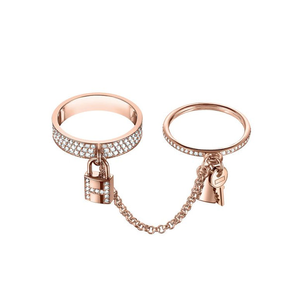 ˇStella JewelryˇHM KELLY CLOCHETTE DOPPELRING MIT DIAMANTEN