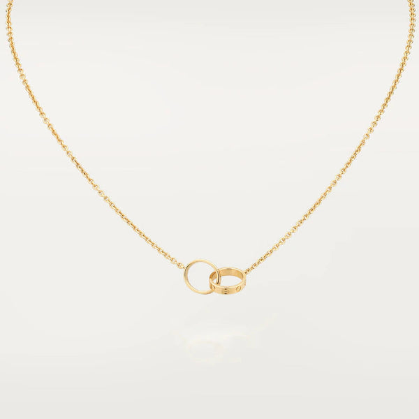 ˇStella JewelryˇLOVE HALSKETTE DOPPELRING GOLD