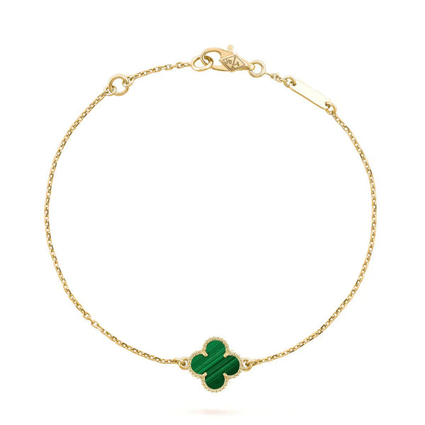 ˇStella JewelryˇCLOVER ARMBAND MALACHIT 1 MOTIV