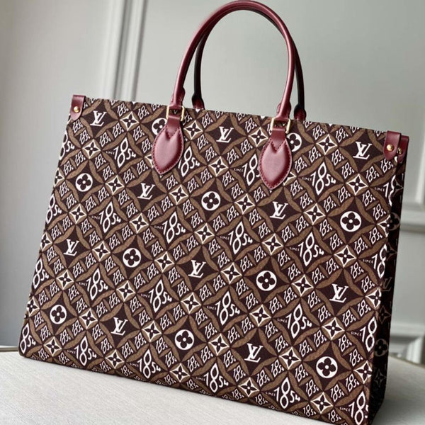 LV SINCE 1984 ONTHEGO GM BRAUN TEXTIL