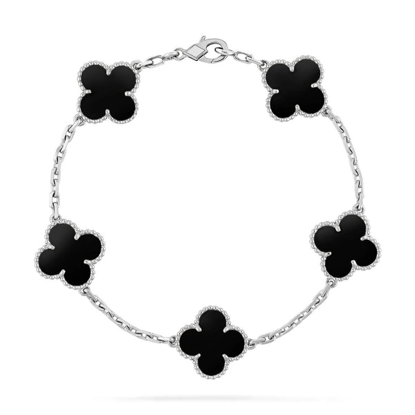 ˇStella JewelryˇCLOVER 5 MOTIV ONYXS ARMBAND 