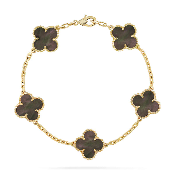 ˇStella JewelryˇCLOVER 5 MOTIV GREY MOP BRACELET