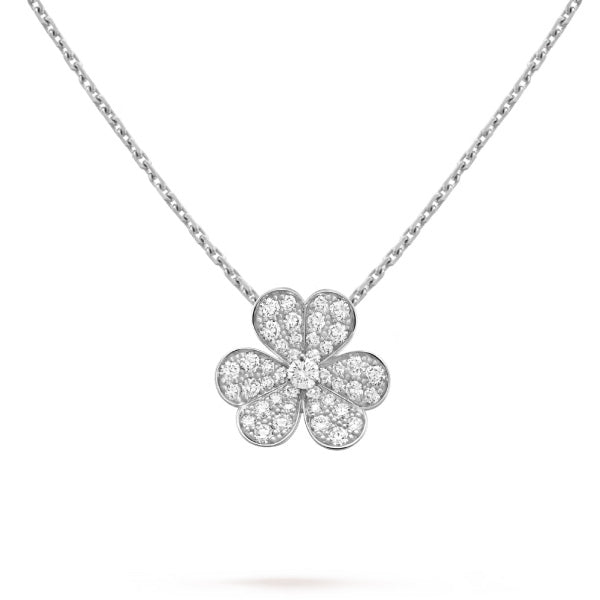 ˇStella JewelryˇCLOVER DIAMOND HALSKETTE SILBER