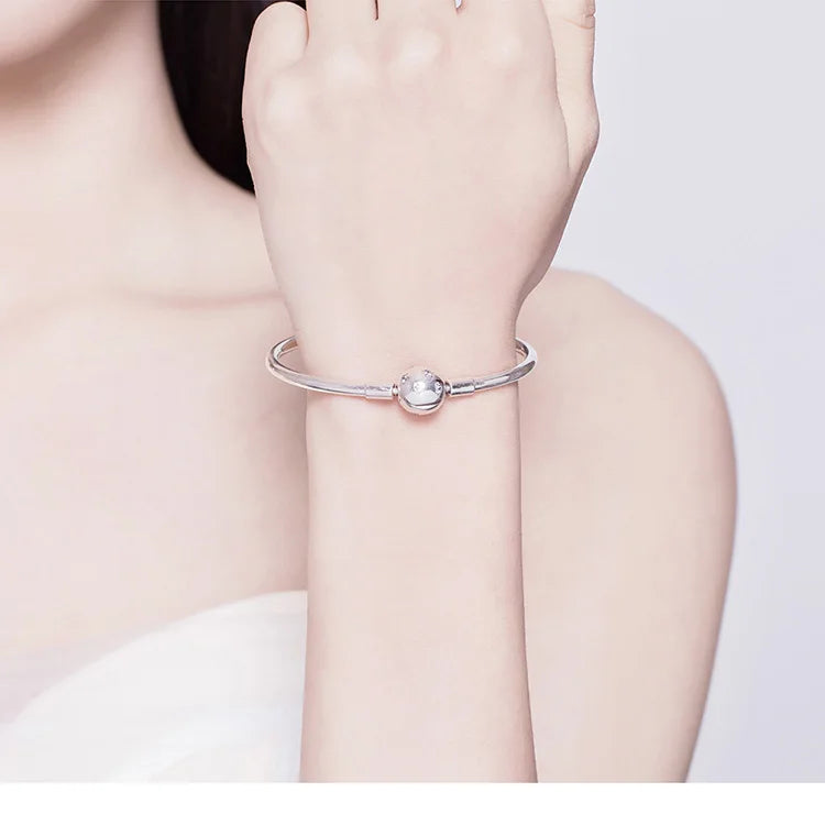 ˇStella JewelryˇSnake Chain Bangle & Bracelet Pave Setting