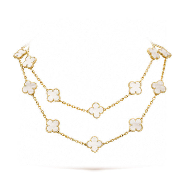 ˇStella JewelryˇCLOVER 20 MOTIFS WHITE MOP HALSKETTE