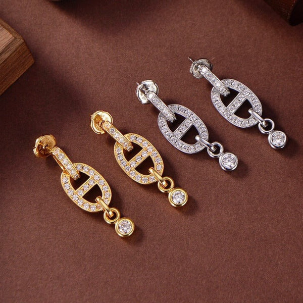 ˇStella JewelryˇHM CHAINE DIAMOND EARRINGS