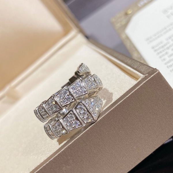 ˇStella JewelryˇSERPENTI DOPPELRING SILBER MIT DIAMANTEN