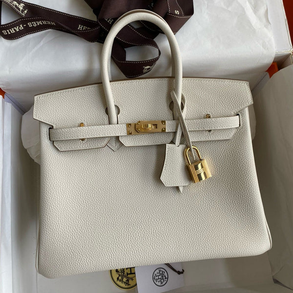 HM BIRKIN 25CM CREME TOGO LEDER GOLD HARDWARE