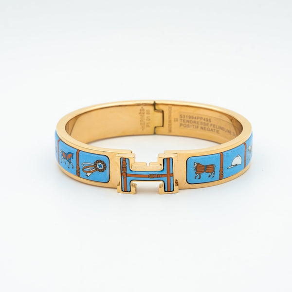 ˇStella JewelryˇH PINK GOLD BRACELET BLUE CERAMIC