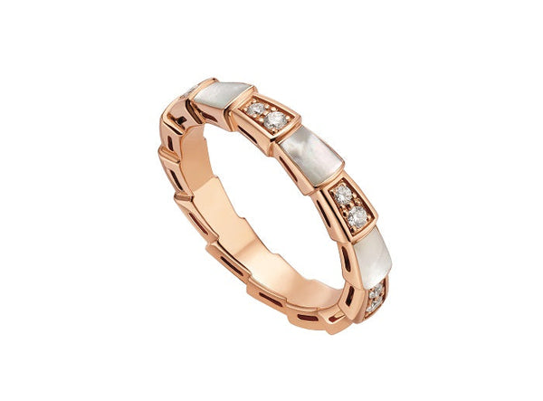 ˇStella JewelryˇSERPENTI RING ROTGOLD DIAMANT MOP 3MM